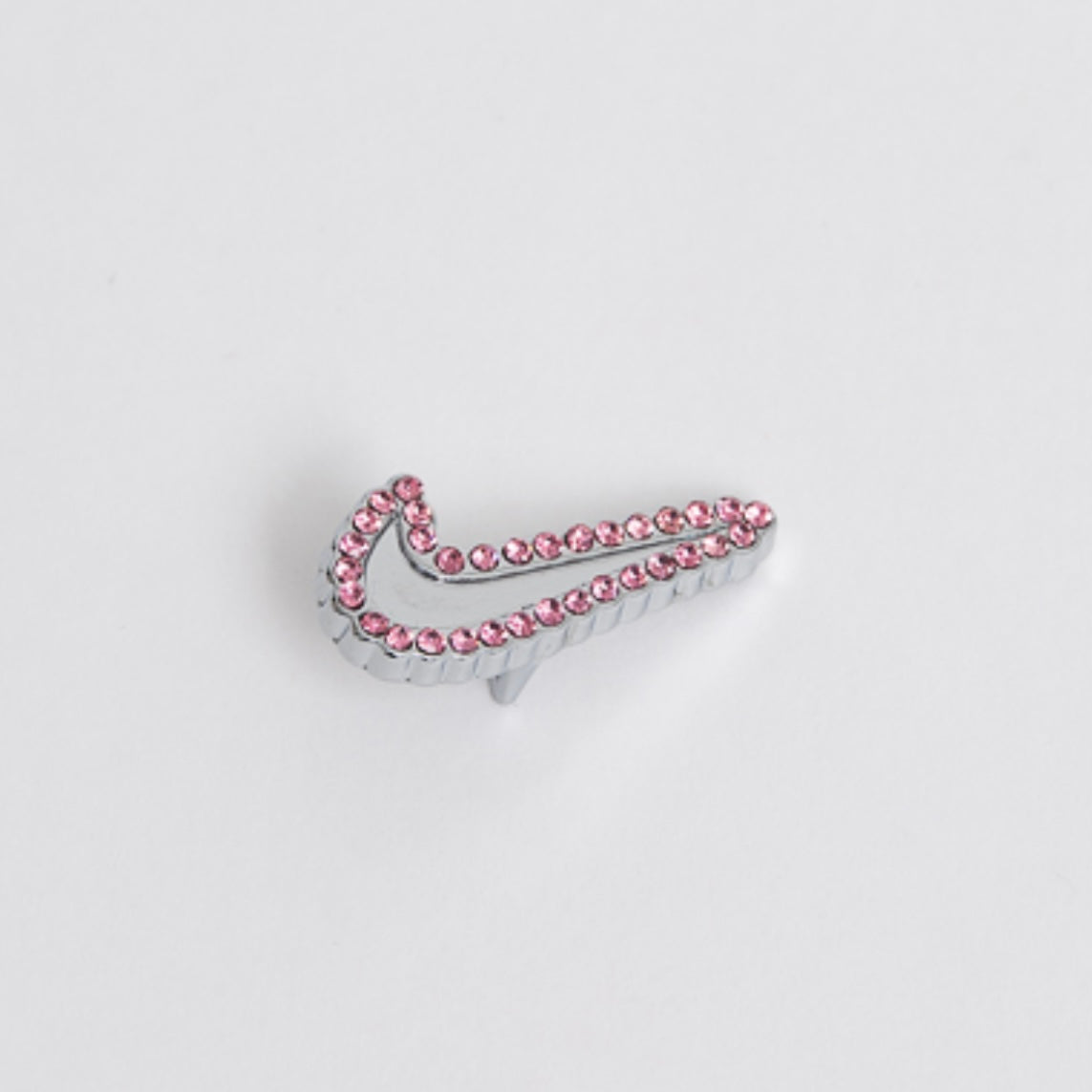 Silver / Pink Nike Swoosh Lace Locks