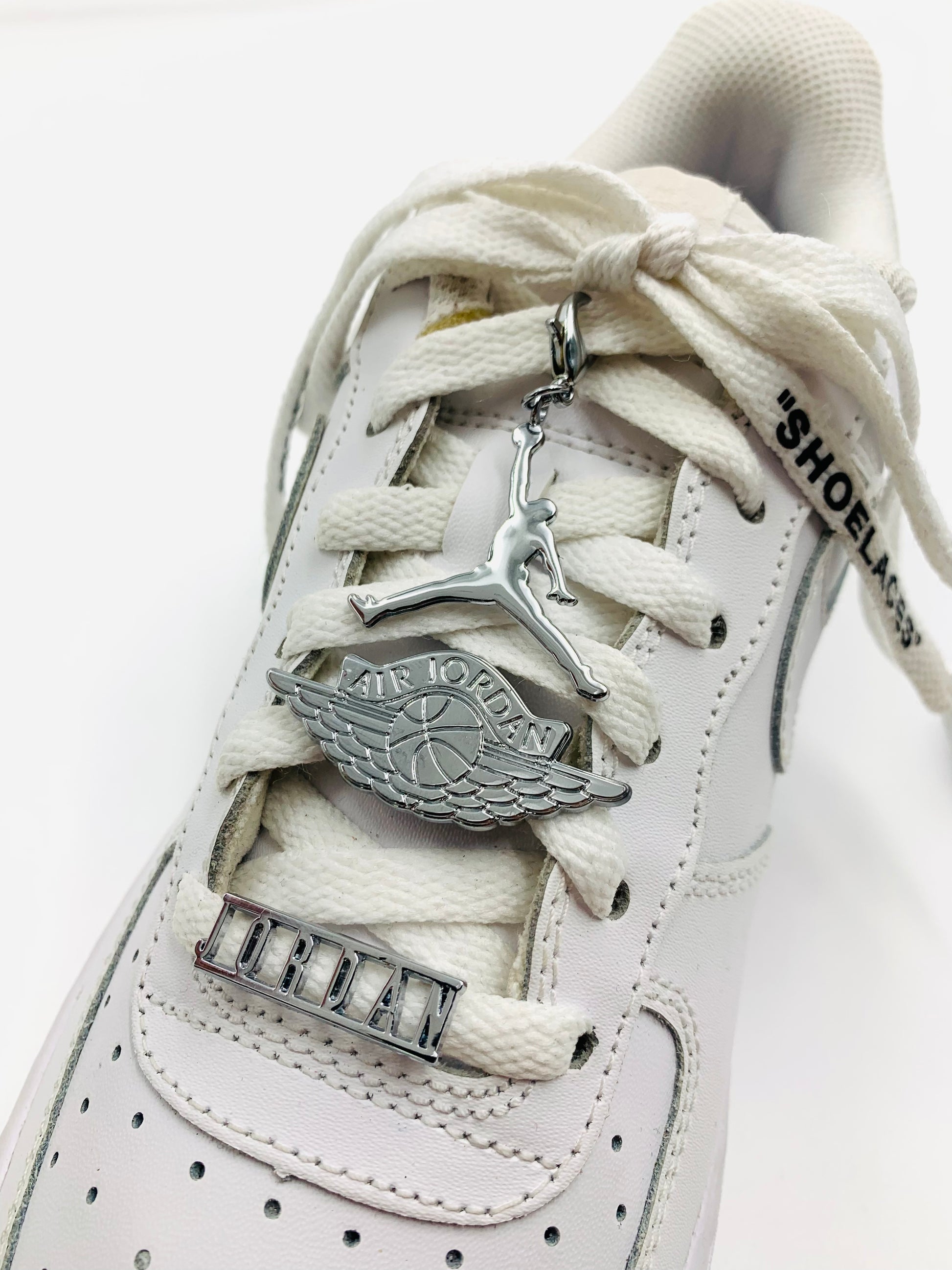 Silver Air Jordan Charms Nike Lace Locks NO.363