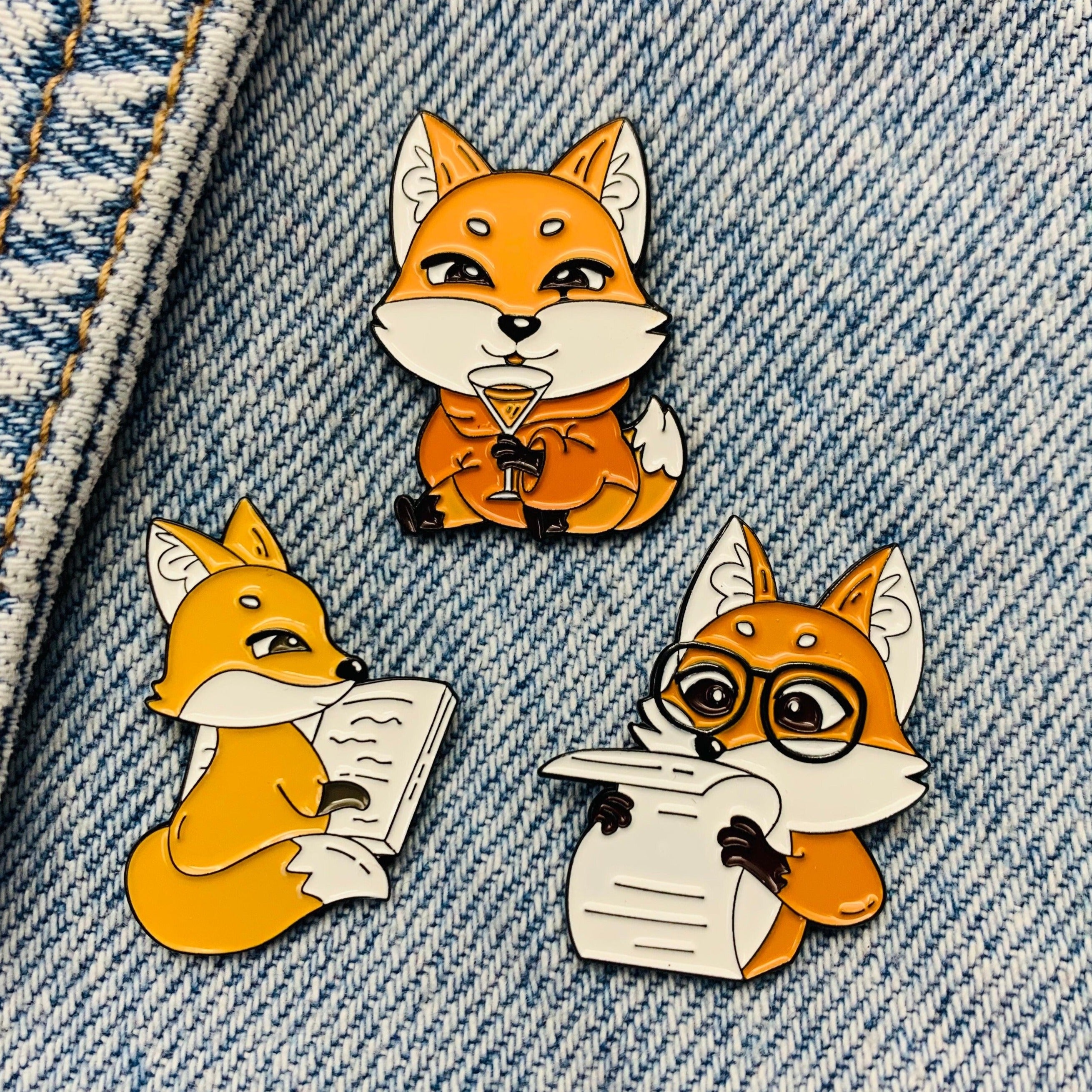 Cute Spring Fox Pin Cute fox Pin - Shop now – ShopDichSchick